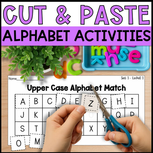 Cut and Paste Alphabet Activities - No Prep