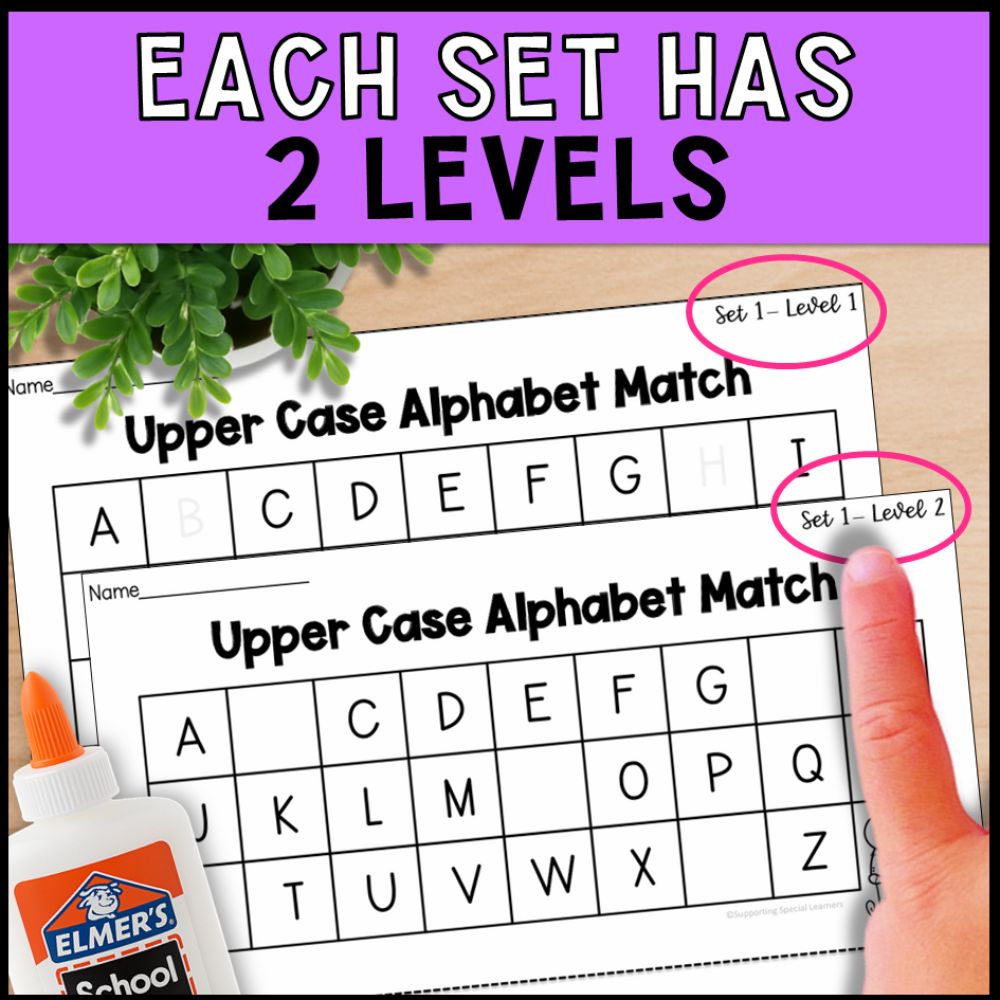 Cut and Paste Alphabet Activities - No Prep