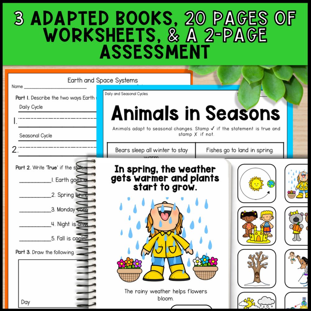 Daily & Seasonal Changes Grade 1 Adapted Science - Special Education