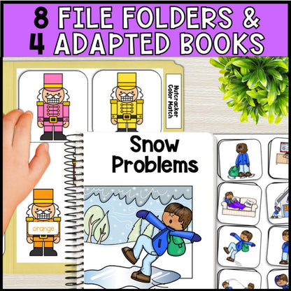 December Special Education Basic Concepts: ELA & Math Worksheets