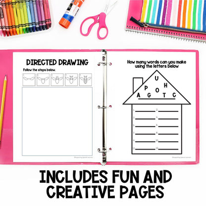 early finishers monthly activity packets fun and creative pages