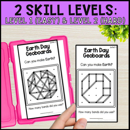 Earth Day Geoboard Task Cards - Special Education