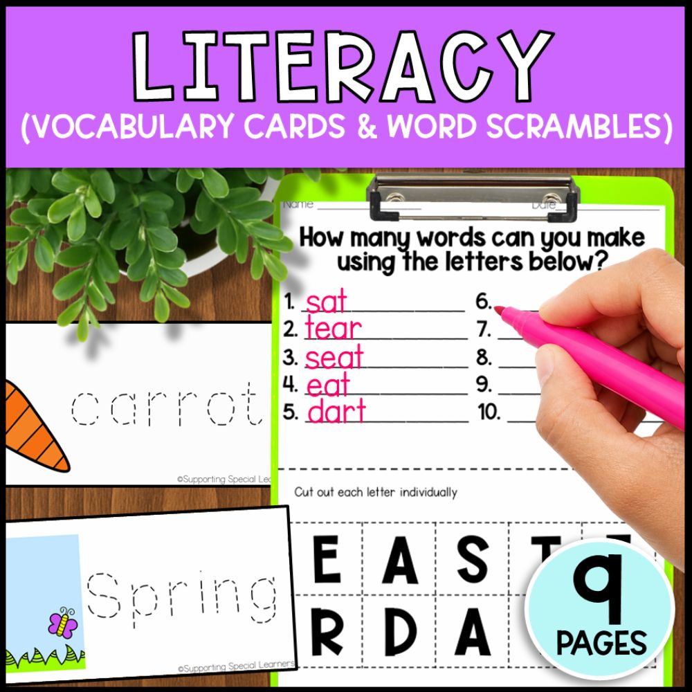 Easter Math, Literacy & Art Activities - Special Education