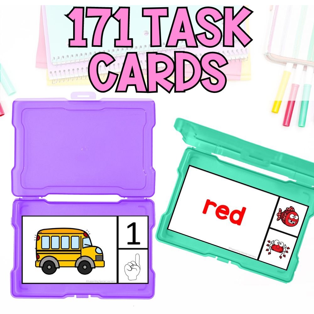 errorless learning academic bundle 171 task cards