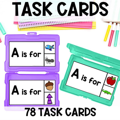 errorless learning alphabet 78 task cards