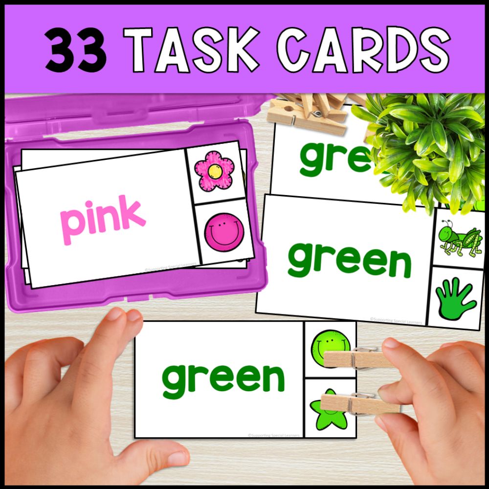 errorless learning colors file folders 33 task boxes coloring pages