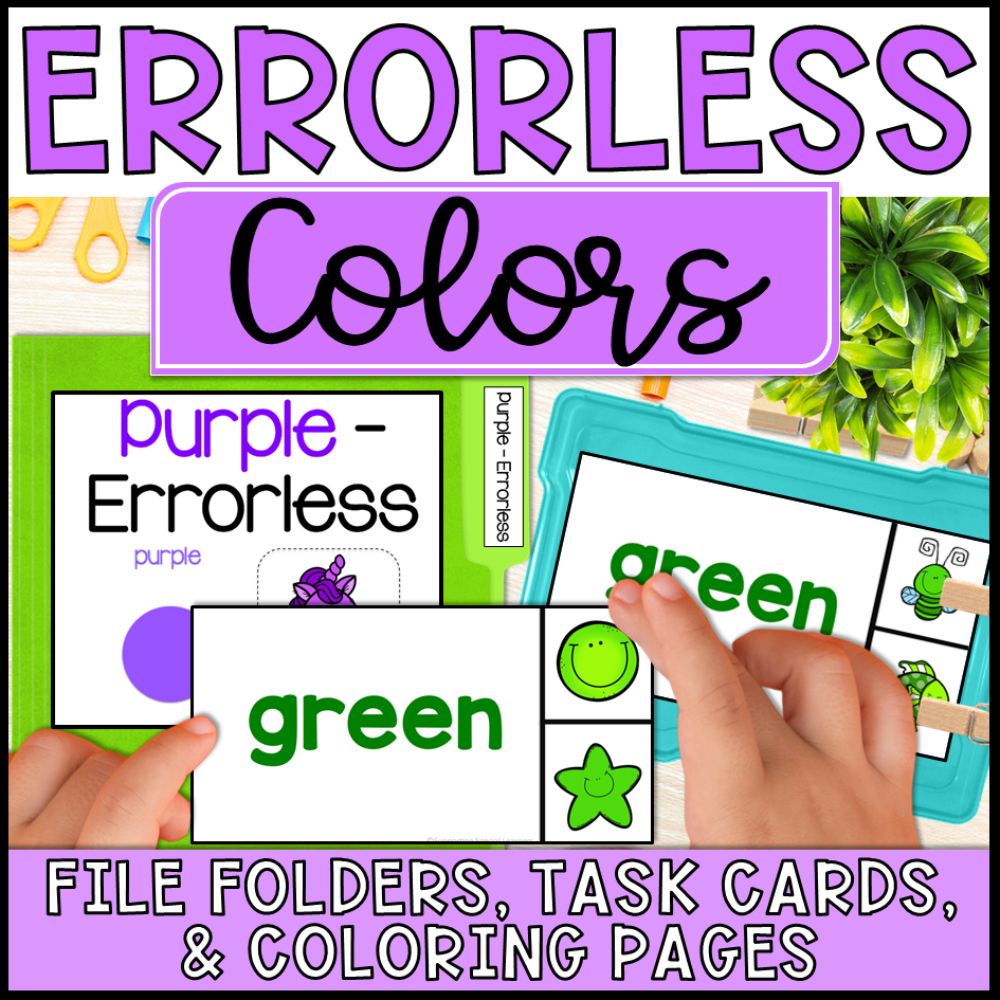 Errorless Learning Colors: File Folders, Task Boxes & More