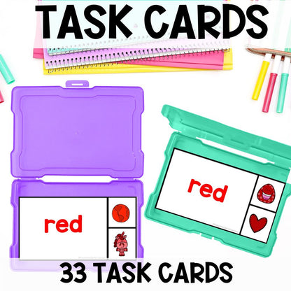 errorless learning 33 colors task cards