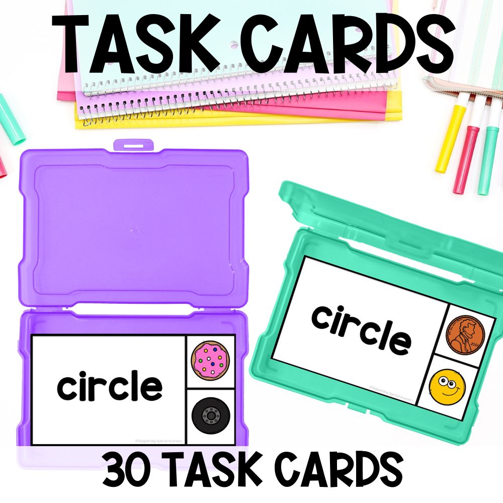 errorless learning shape 30 task cards
