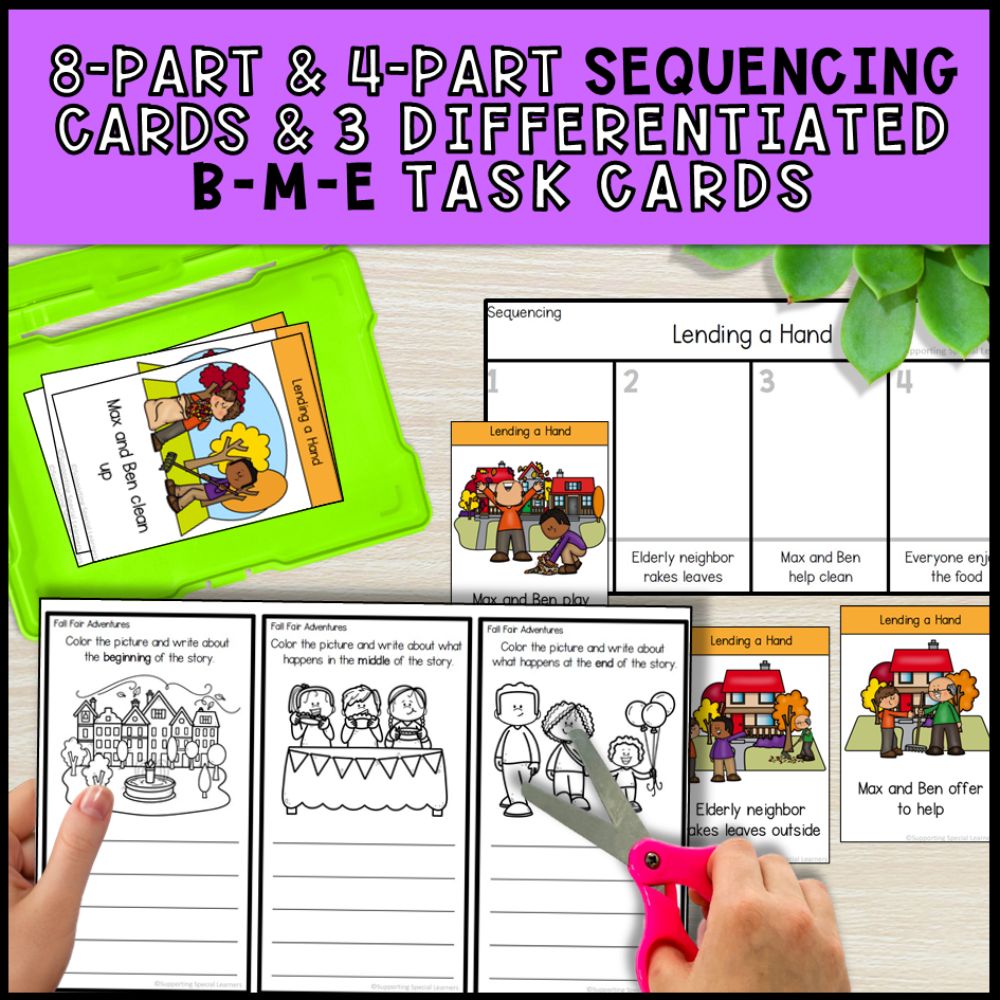 Fall Adapted Books with Comprehension Activities - Special Education