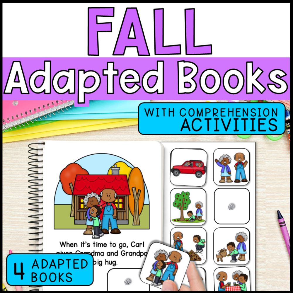 Fall Adapted Books with Comprehension Activities - Special Education