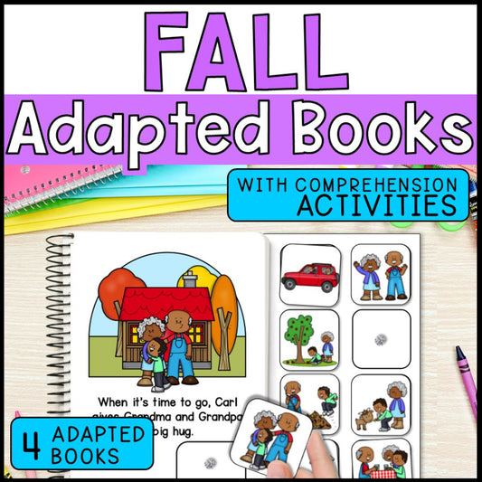 Fall Adapted Books with Comprehension Activities - Special Education