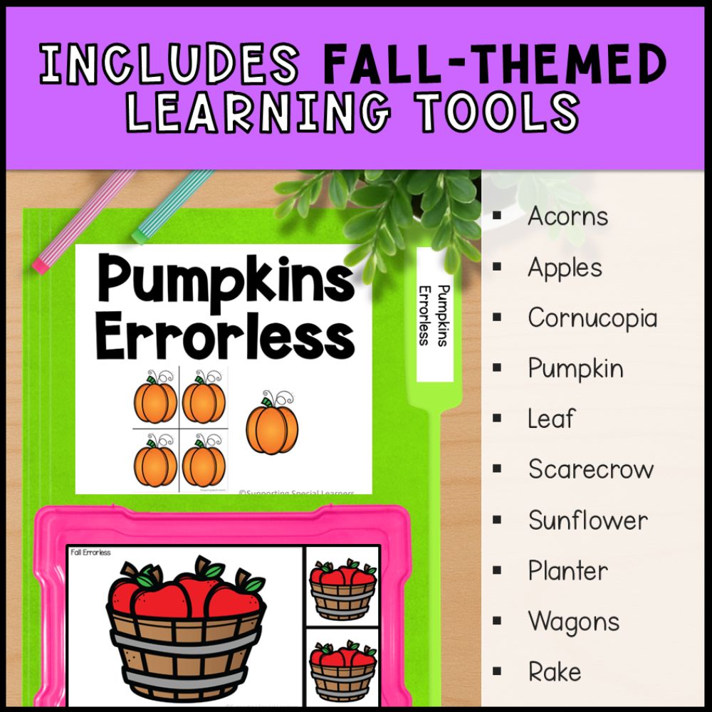 Fall Errorless Learning - Errorless File Folders & Task Boxes
