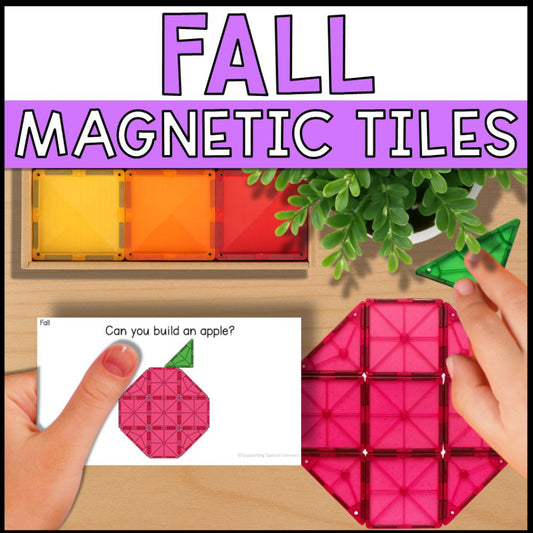 Fall Magnetic Tiles Task Boxes for Special Education