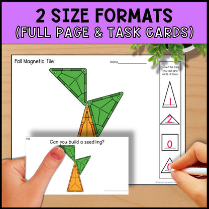 Fall Magnetic Tiles Task Boxes for Special Education
