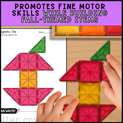 Fall Magnetic Tiles Task Boxes for Special Education