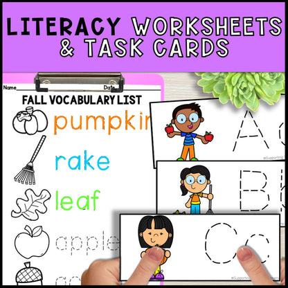 Fall Math and Literacy Centers - Kindergarten & Special Education