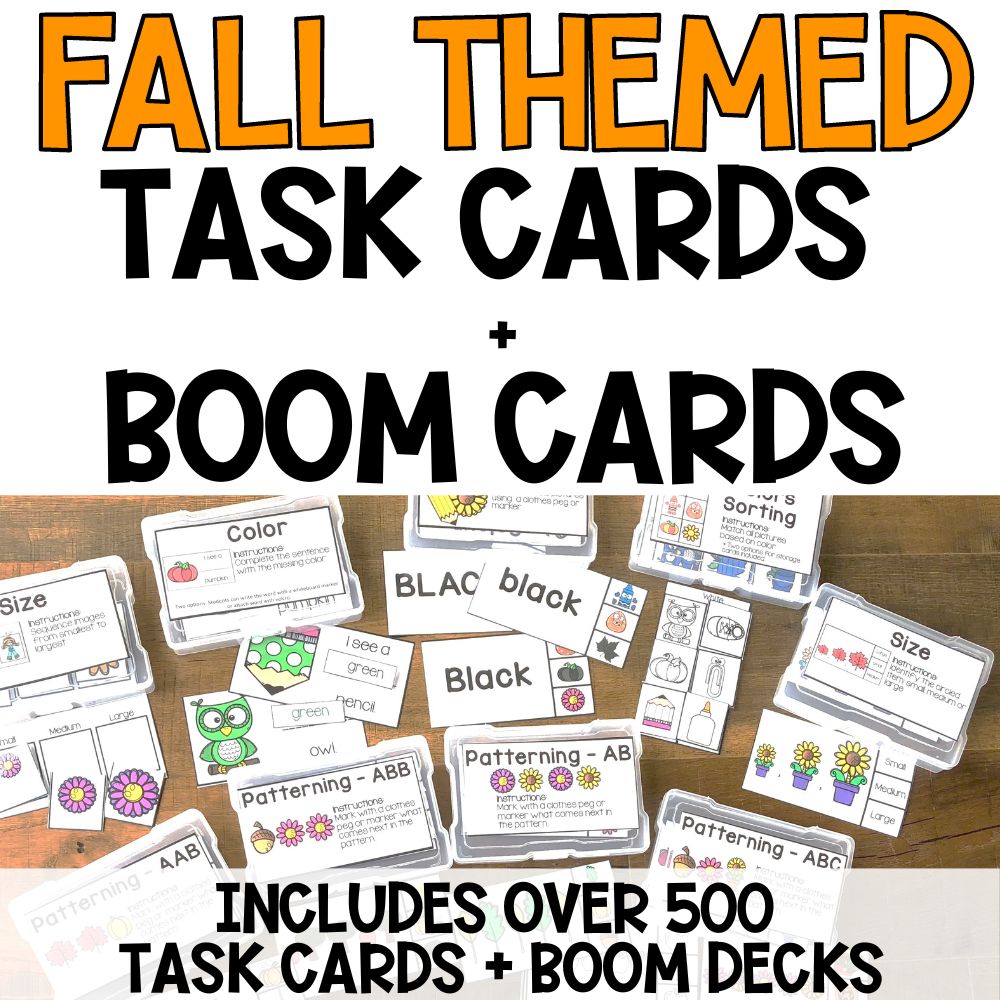 fall task boxes boom cards cover