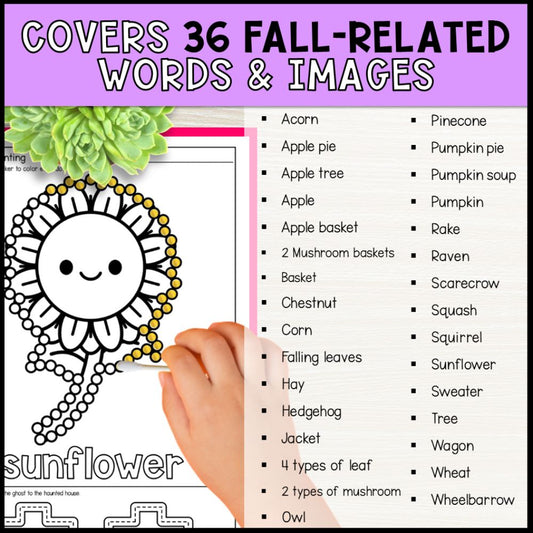 Fall Themed Centers Bundle - Fine Motor Activities & Worksheets