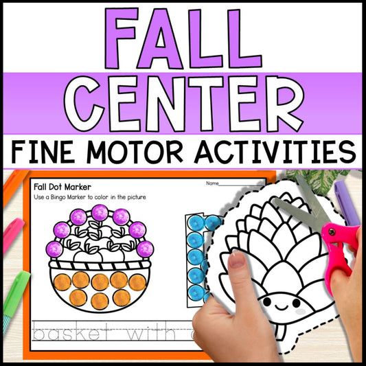 Fall Themed Centers Bundle - Fine Motor Activities & Worksheets