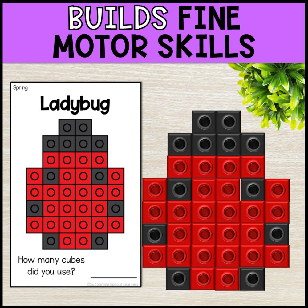 fine motor activities connecting cubes activities - 4 seasons builds fine motor skills