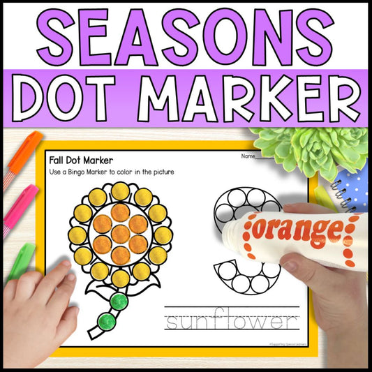 fine motor dot marker bundle for special education - 4 seasons cover