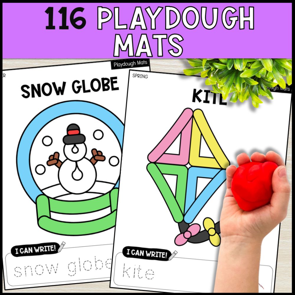 fine motor playdough mats special education centers - seasonal theme 116 playdough mats