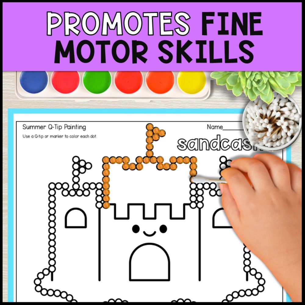 fine motor q tip painting bundle for special education - 4 seasons promotes fine motor skills