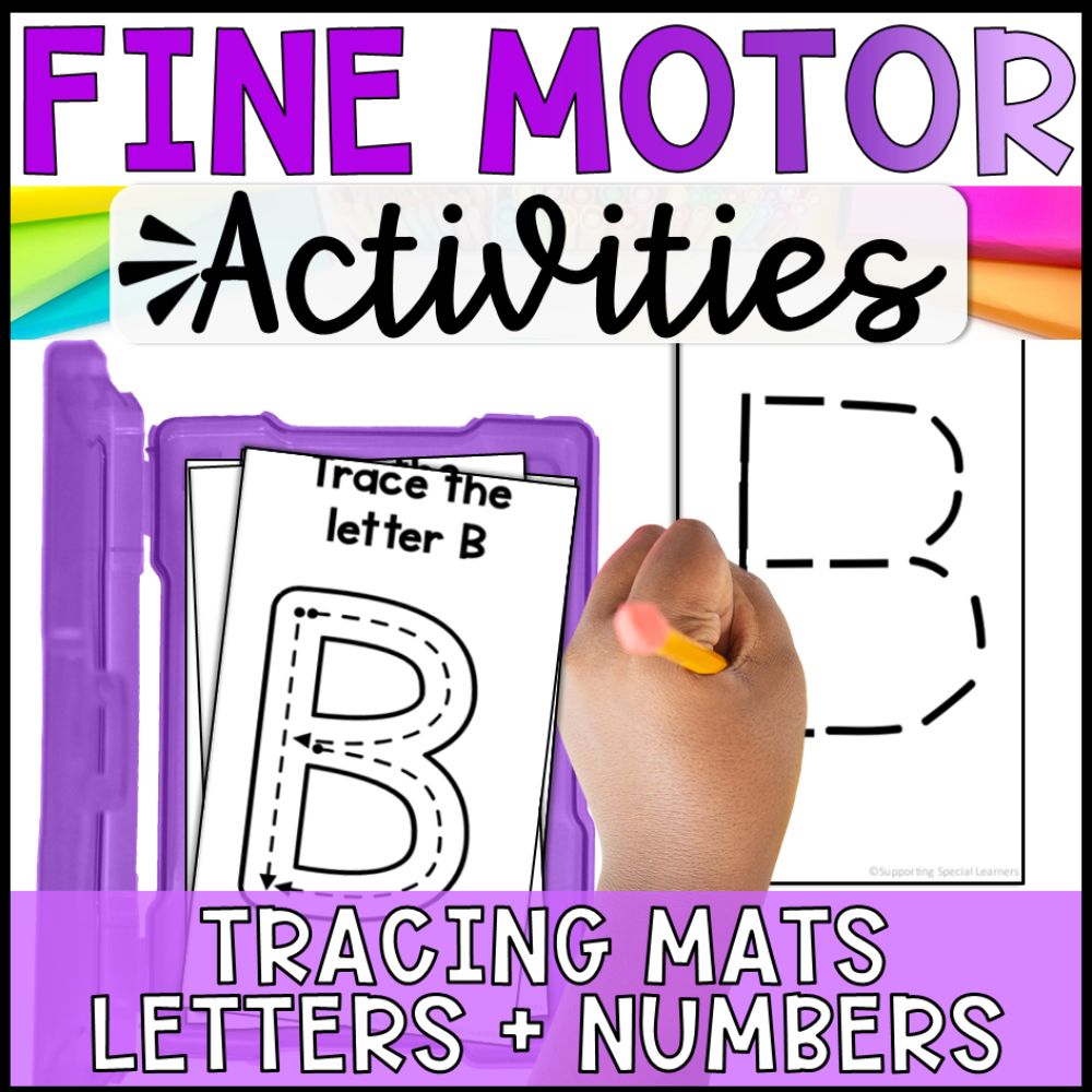 fine motor activities tracing cover