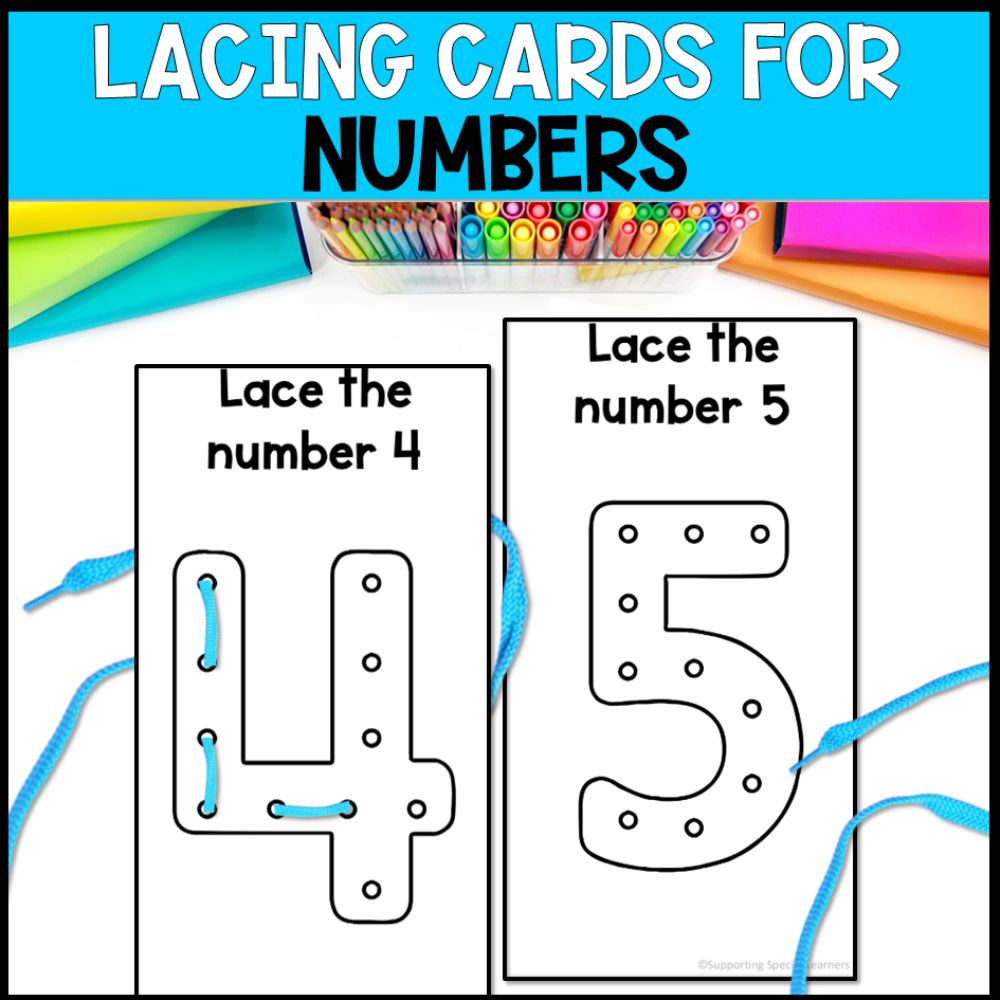 fine motor activity lacing numbers