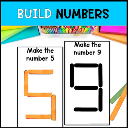 fine motor activity popsicle sticks numbers