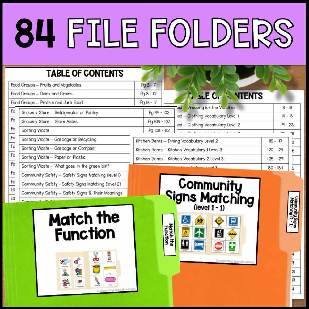 Functional Daily Living Life Skills Bundle Special Education