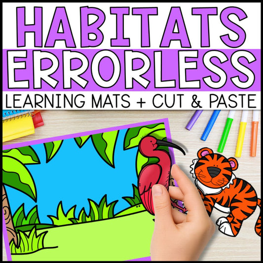 Habitat Theme Errorless Learning Mats & Cut and Paste