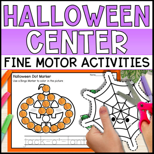 Halloween Centers Bundle - Fine Motor Activities & Worksheets