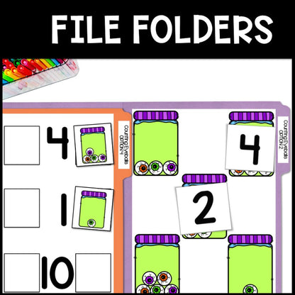 halloween counting 0 to 10 file folders