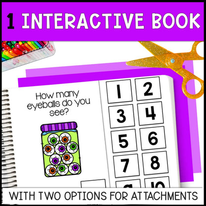 halloween counting 0 to 10 interactive adapted book