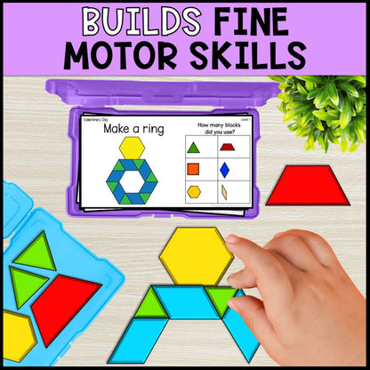 holiday themes pattern block mats task cards bundle builds fine motor skills