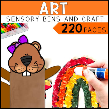 holiday activity bundle art, sensory bins and craft