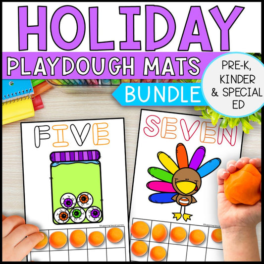 Holiday Playdough Mats - Kindergarten Centers and Fine Motor
