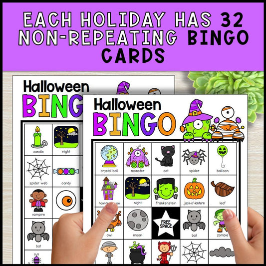 Holiday Themed Bingo Bundle No Prep - Special Education