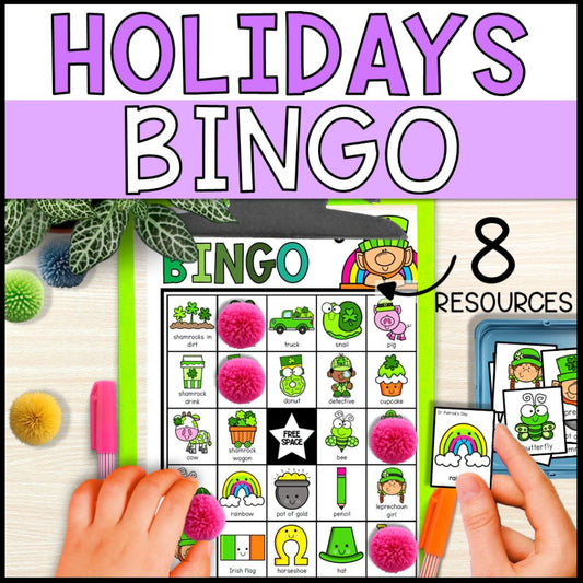 Holiday Themed Bingo Bundle No Prep - Special Education