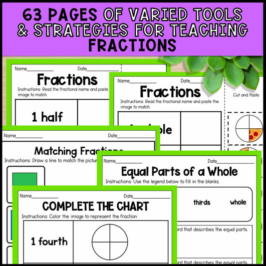 Introduction to Fractions & Basic Fractions - Special Education