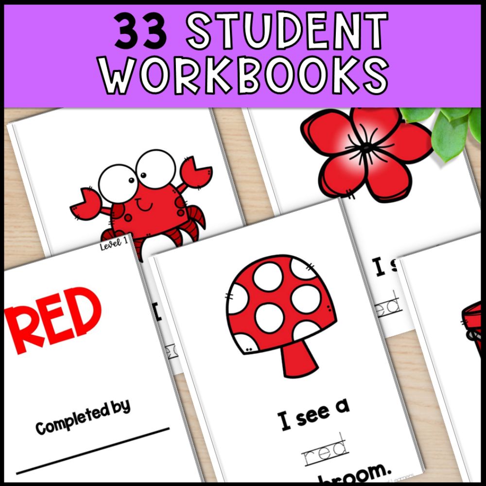 learning colors activities bundle student workbooks