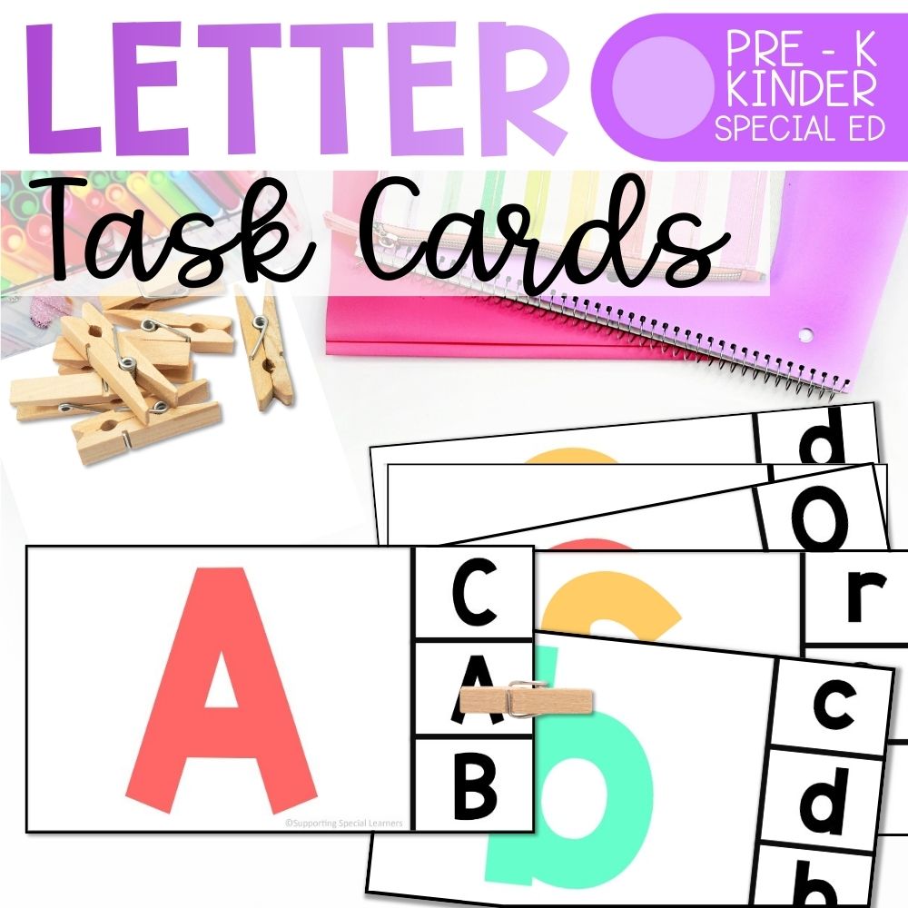 Task Cards Letters Letter Task Cards: Letter Matching, Uppercase & Lowercase Letters