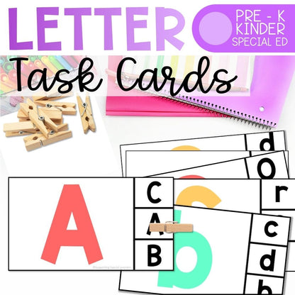 letter task cards cover