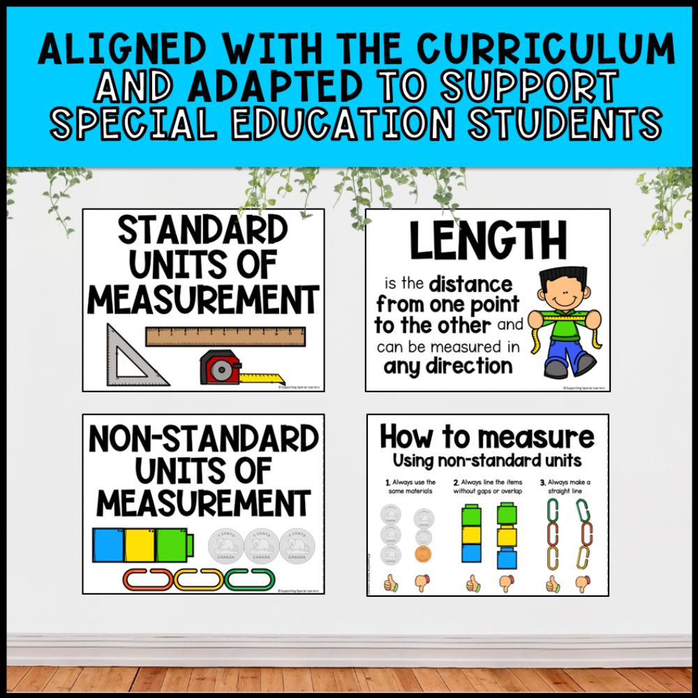 Linear Non-Standard Measurement Activities: Worksheets, Posters & Task Cards