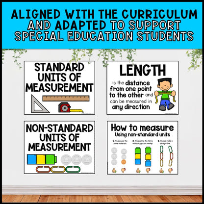 Linear Non-Standard Measurement Activities: Worksheets, Posters & Task Cards