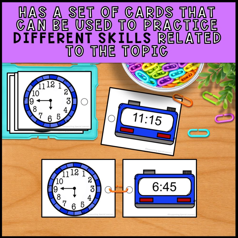 Linking Chains Bundle: Fine Motor Activity - Math and Literacy Centers