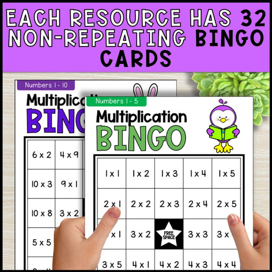 Math Bingo Bundle No Prep - Addition and Multiplication