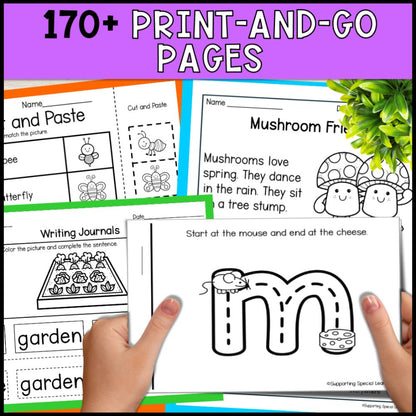 May Basic Concepts Worksheets for Special Education: ELA and Math